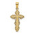 14K Cross w/ Lace Trim Charm - K8-425825DA-9879