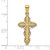 14K Cross w/ Lace Trim Charm - K8-425825DA-9879