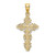 14K Cross w/ Lace Trim Charm - K8-425825DA-9879