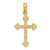 14K Cross W/ Spade Tip Edges Charm