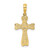 14K Cross w/ Textured Heart Edges Design Charm