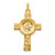 14k Cross w/St Anthony Medal Pendant