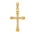 14K Cross with Triangle Tips Pendant