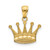 14k Crown Pendant