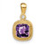 14k Cushion Amethyst and Diamond Pendant - PM-F95C1C86-6789