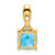14k Cushion Blue Topaz and Diamond Pendant - PM-CFE85686-8489