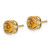 14k Cushion Citrine and Diamond Earrings