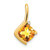 14k Cushion Citrine and Diamond Pendant - PM-7EC7BAD3-9784