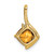 14k Cushion Citrine and Diamond Pendant - PM-7EC7BAD3-9784