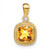 14k Cushion Citrine and Diamond Pendant - PM-D190D81E-1703
