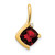 14k Cushion Garnet and Diamond Pendant - PM-343DB2F6-6842