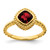14k Cushion Garnet Ring
