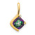 14k Cushion Mystic Fire Topaz and Diamond Pendant - PM-7ED39508-8332