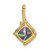 14k Cushion Mystic Fire Topaz and Diamond Pendant - PM-7ED39508-8332