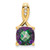 14k Cushion Mystic Fire Topaz and Diamond Pendant - PM-AF9C9EB0-2054