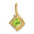 14k Cushion Peridot and Diamond Pendant - PM-76FBA1F6-7089