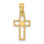 14K Cut-Out Cross w/ Heart Charm