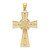 14K Cut-Out Crucifix W/ Center Circle Charm