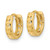 14k Cut-out Design Hinged Hoop Earrings