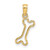 14K Cut-Out Polished Mini Dog Bone Charm