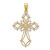 14K Cut-Out Shapes Fancy Cross Charm