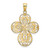 14K Cut-Out w/ Rounded Tips Filigree Cross Charm