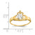 14k CZ April Birthstone Claddagh Heart Ring