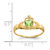 14k CZ August Birthstone Claddagh Heart Ring