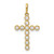 14K CZ Cross Pendant - XR-A9269BC3-2467