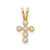 14K CZ Cross Pendant - YC-D8474E38-5937