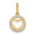 14k CZ Heart Pendant - YC-56EBE48A-4556