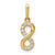 14K CZ Infinity Symbol Pendant