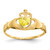14k CZ November Birthstone Claddagh Heart Ring
