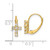 14k CZ Polished Leverback Cross Earrings