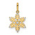 14k CZ Snowflake Pendant