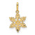 14k CZ Snowflake Pendant