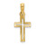 14K D/C Cross Charm