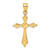 14K D/C Cross w/ Fancy Edges Charm