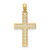 14K D/C Edge and Filigree Center Cross Charm - K8-2B272065-3980
