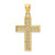 14K D/C Edge and Filigree Center Cross Charm - K8-37E84F2B-8252