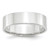 10k White Gold 6mm Lightweight Flat Wedding Band Size 6.5