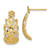 14K D/C Leaf Pattern Post Earrings