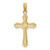 14K D/C Striped Cross Charm