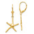 14K Dancing Starfish Leverback Earrings