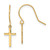 14k Dangle Cross Shepherd Hook Earrings - TM-967923F8-6019