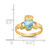 14k December CZ Birthstone Claddagh Ring