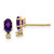 14k Diamond & Amethyst Birthstone Earrings