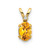 14k Diamond & Citrine Birthstone Pendant
