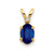 14k Diamond & Sapphire Birthstone Pendant