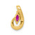 14k Diamond and .28 Ruby Teardrop Chain Slide